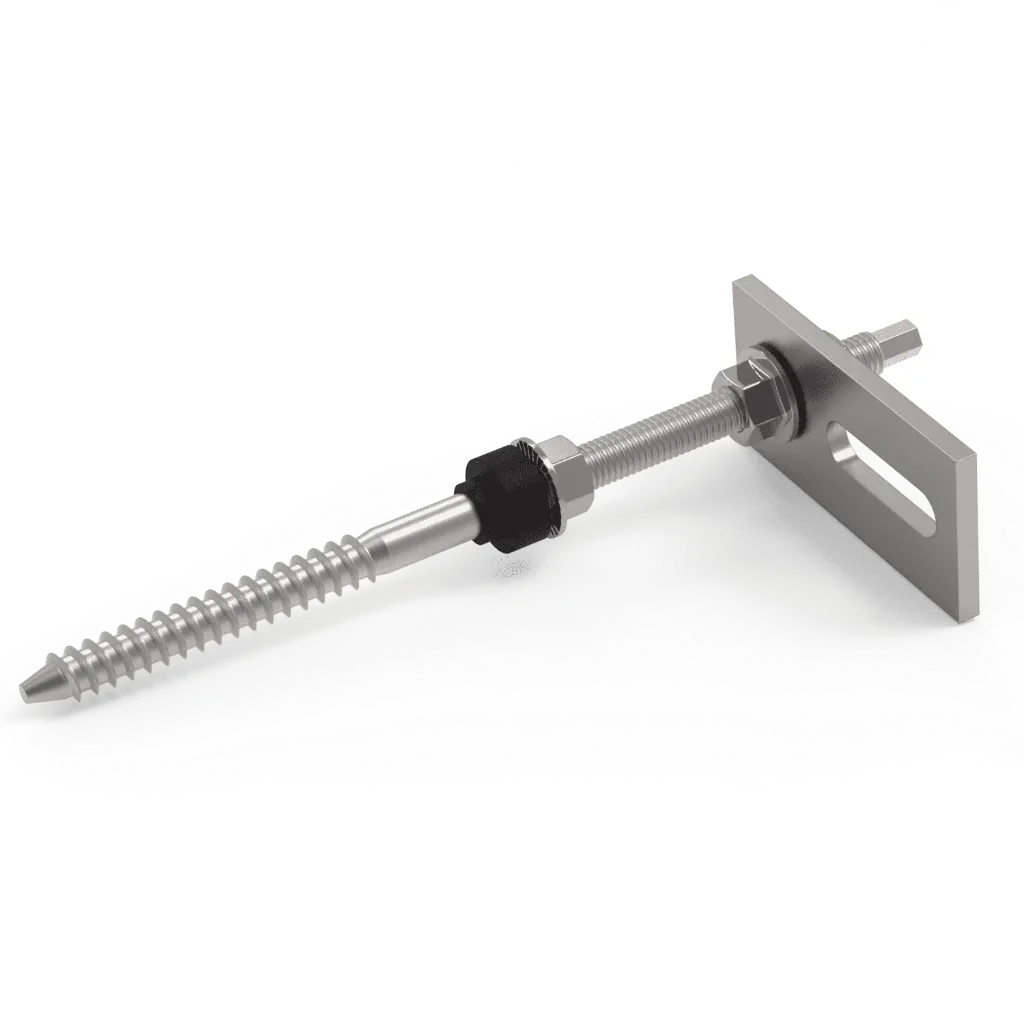 Hanger screw with mounting plate