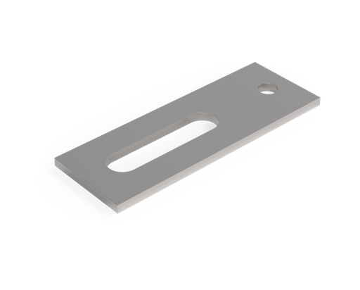 [1FLD45AC001] Schroefpaal rvs plaatje schans accessoire