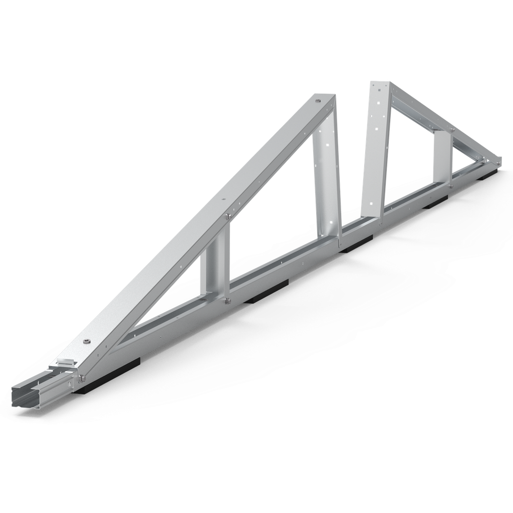 [1SSP19EW042] SOLARSPEED inv est-ouest portrait rail simple 2500 mm  10° + caoutchouc + tubtara (pièce centrale incluse)
